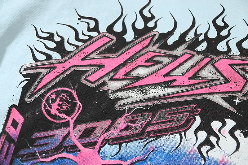 515# Hellstar T ：250 32 ：Light Blue Sizes：S M L XL